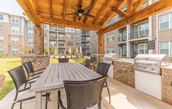 Covered picnic pavilion with bbq/grilling area